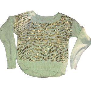 Justice Green Sweater & Blue Tee shirt Girls Size 12